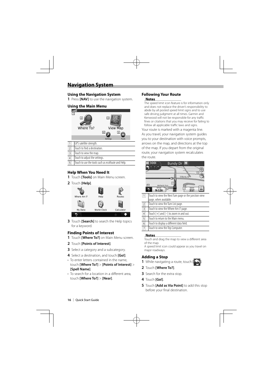 Navigation system | Kenwood DNX9980HD User Manual | Page 16 / 92