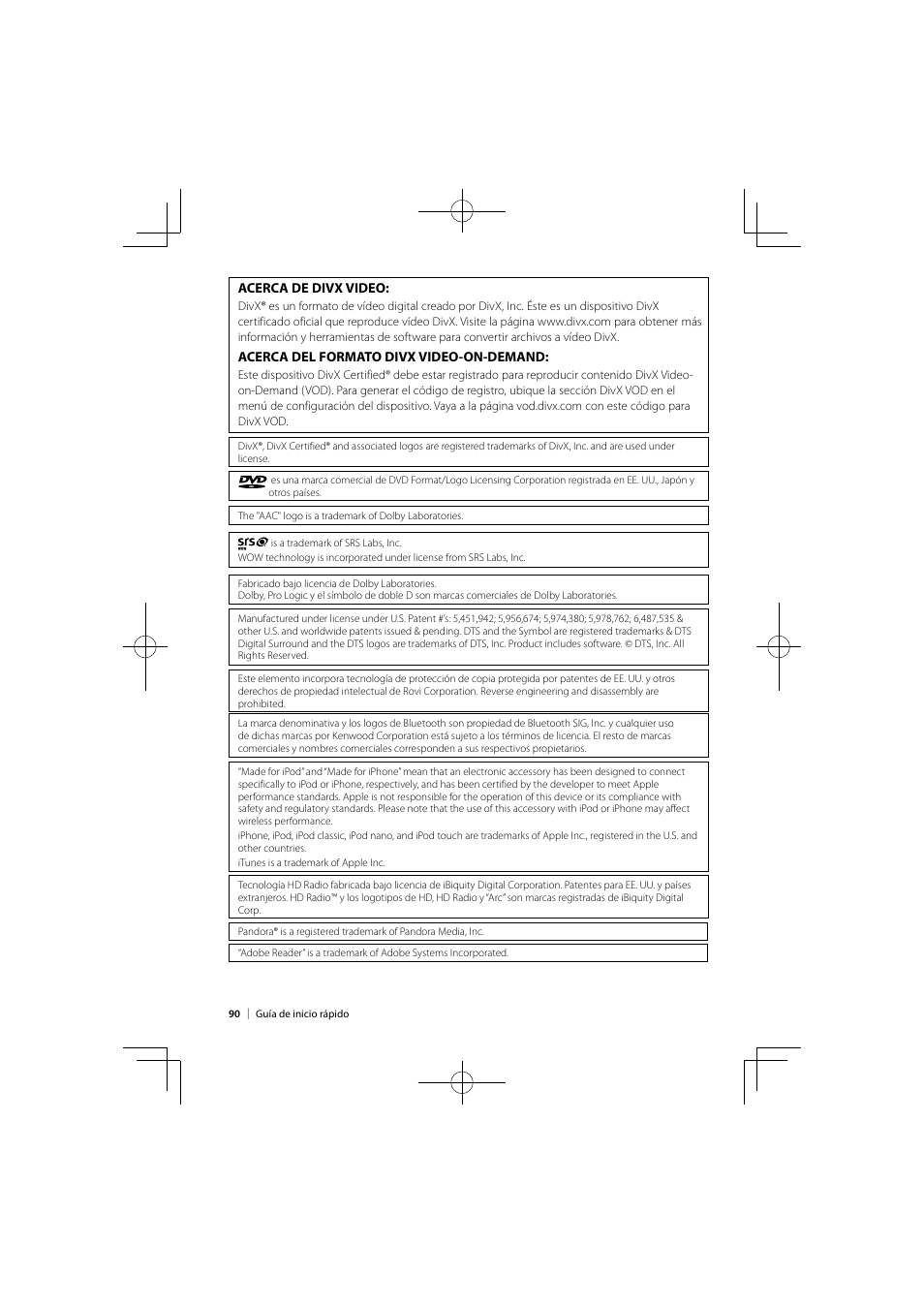 Kenwood DNX9980HD User Manual | Page 90 / 92