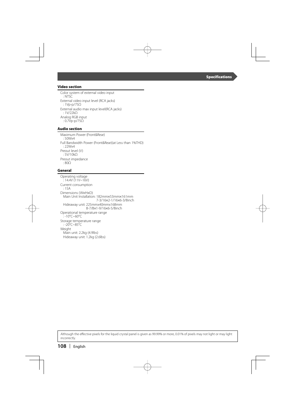 Kenwood Excelon KVT-817DVD User Manual | Page 108 / 112