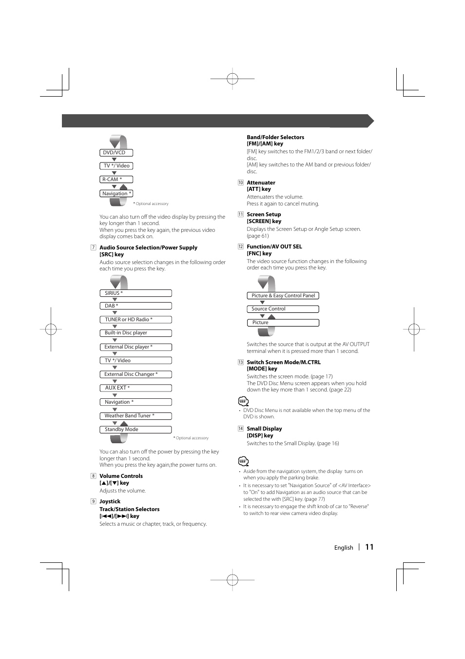 Kenwood Excelon KVT-817DVD User Manual | Page 11 / 112