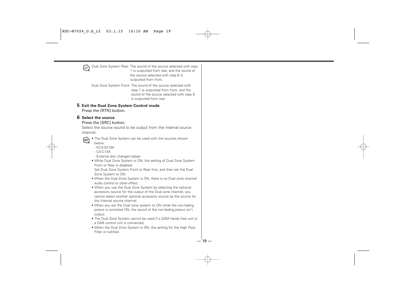 Kenwood KDC-7024 User Manual | Page 19 / 52