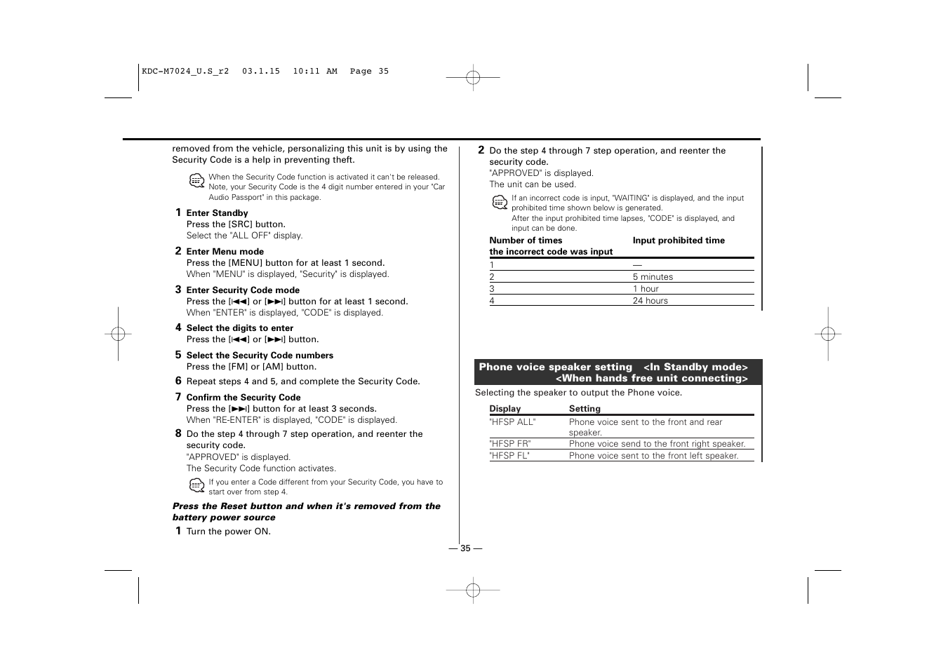 Kenwood KDC-7024 User Manual | Page 35 / 52