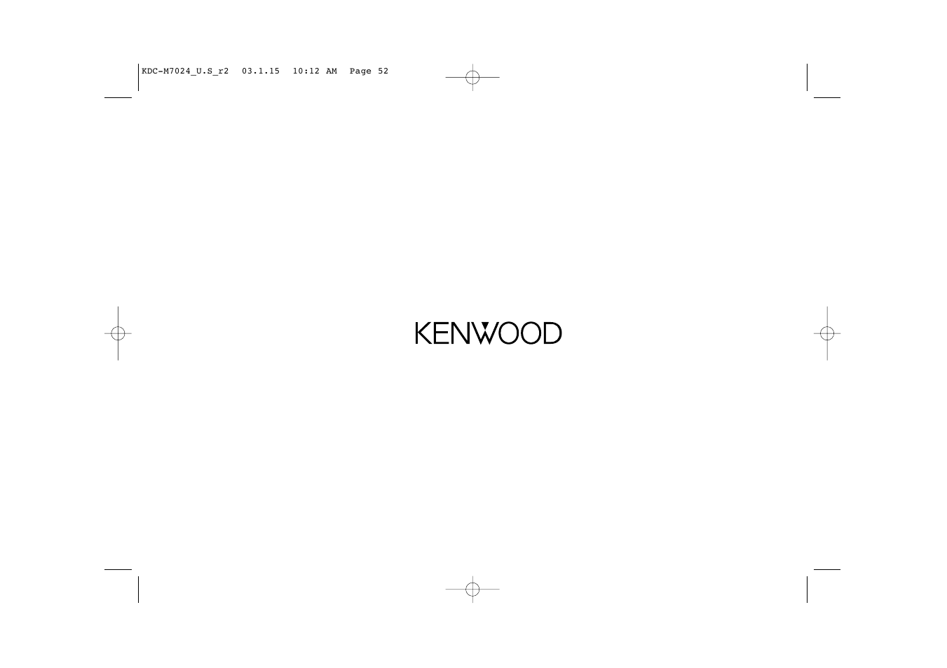 Kenwood KDC-7024 User Manual | Page 52 / 52