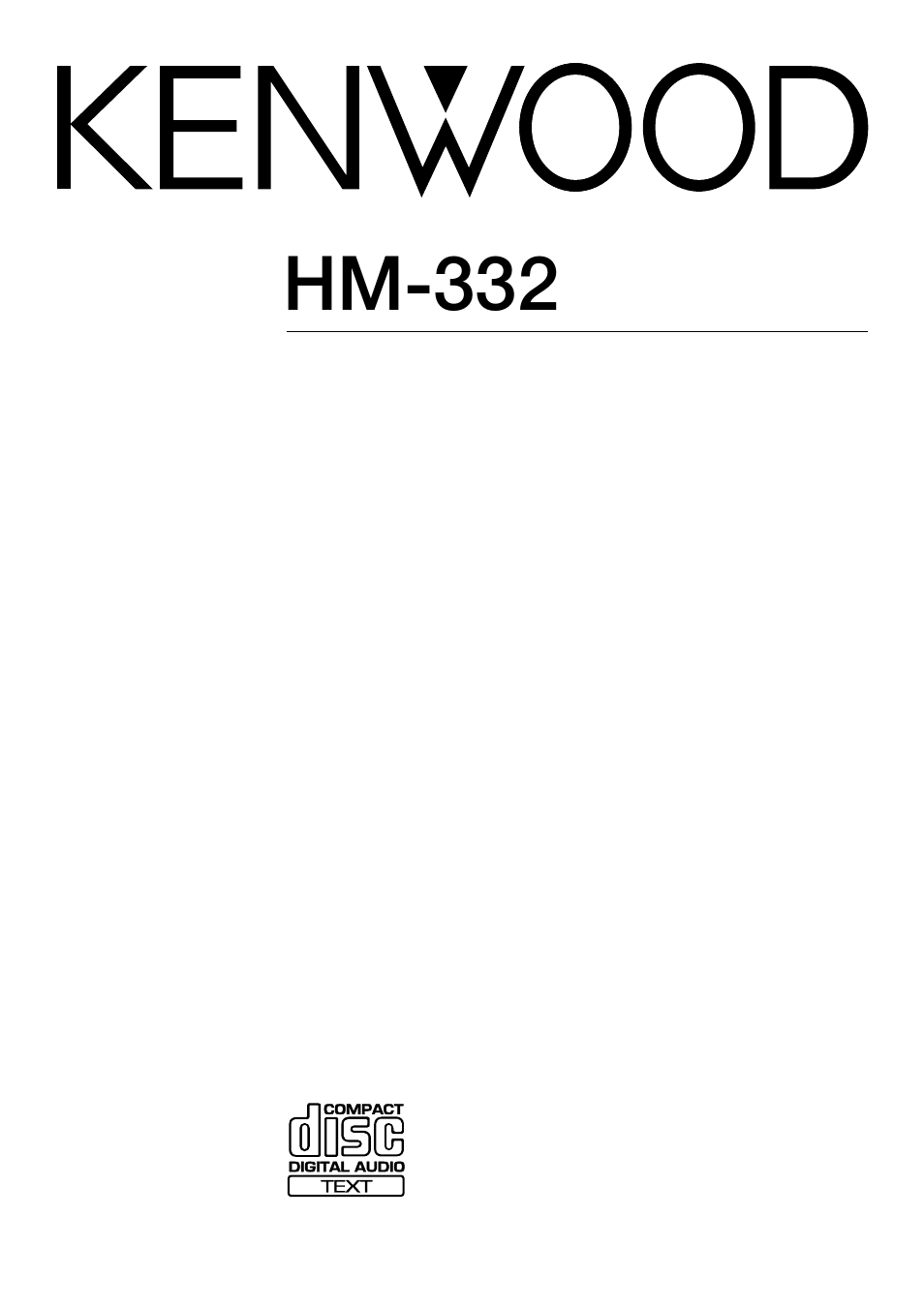 Kenwood HM-332 User Manual | 48 pages