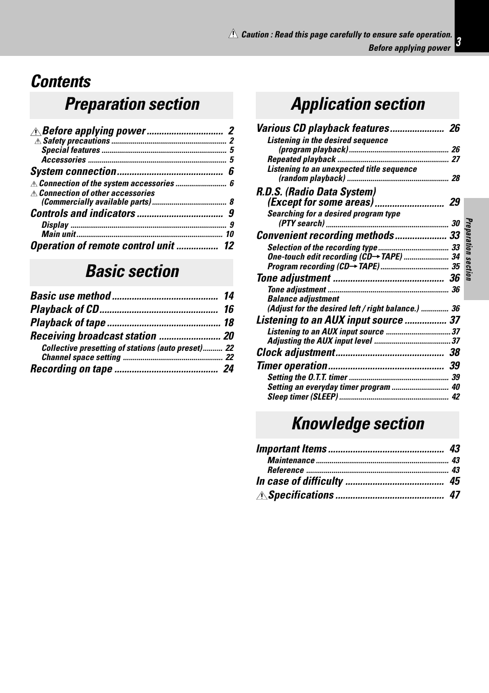 Kenwood HM-332 User Manual | Page 3 / 48