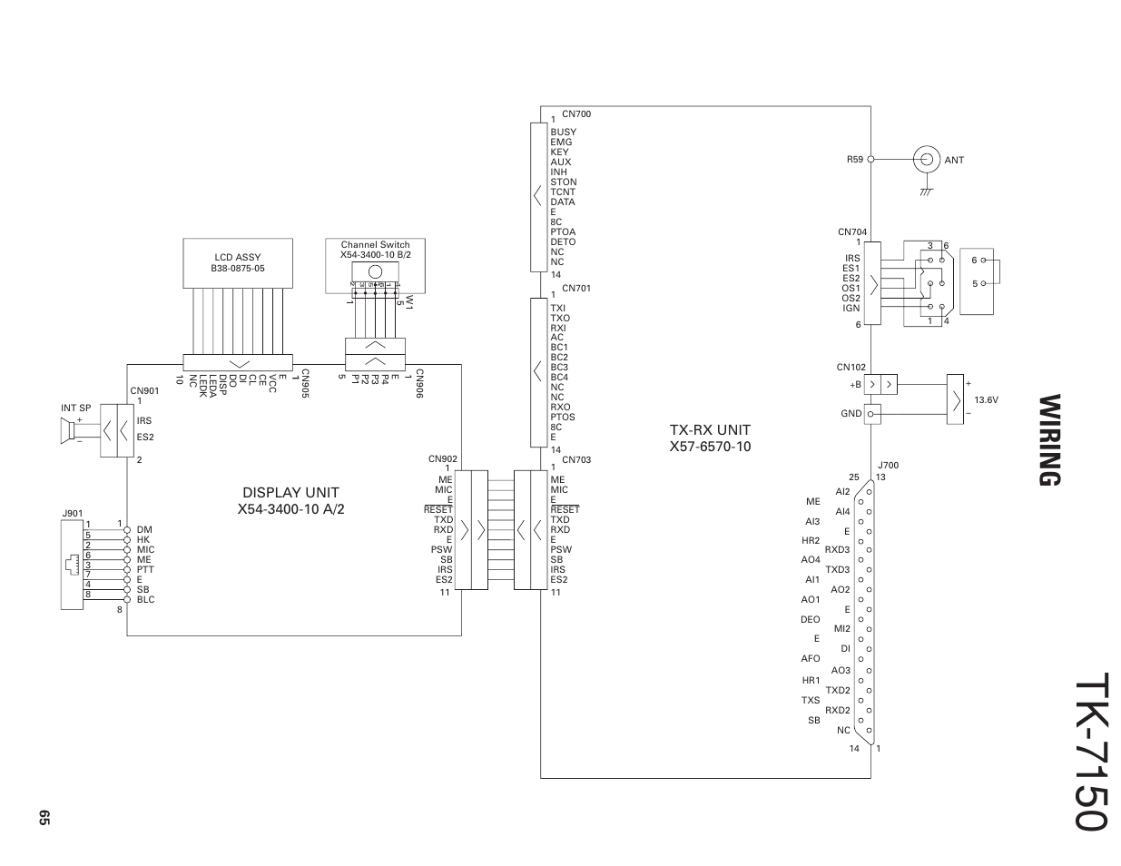 Wiring, Tk-715 0 | Kenwood TK-7150 User Manual | Page 53 / 58