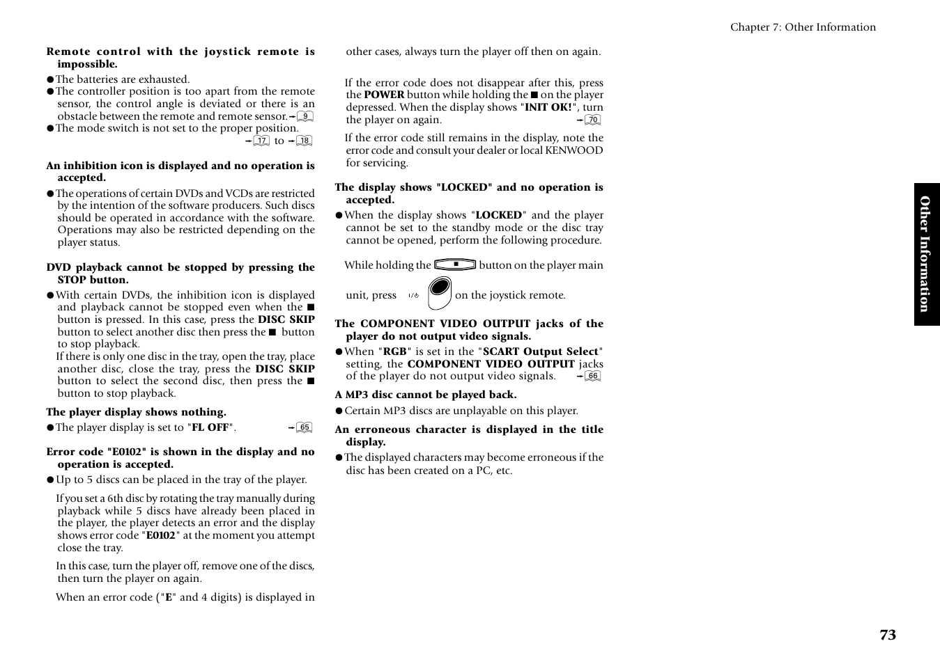 Kenwood DV-5700 User Manual | Page 73 / 76