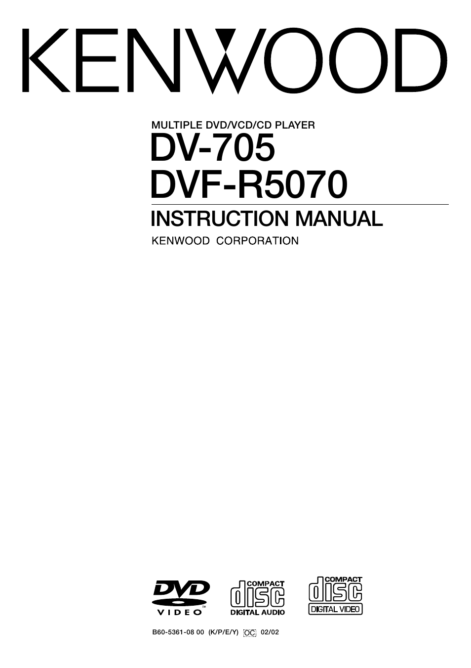 Kenwood DV-705 User Manual | 48 pages