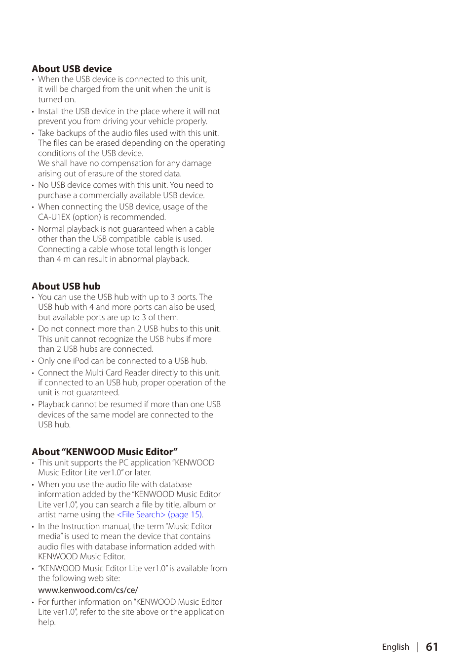 Kenwood DIGITAL MEDIA RECEIVER KIV-700 User Manual | Page 61 / 76