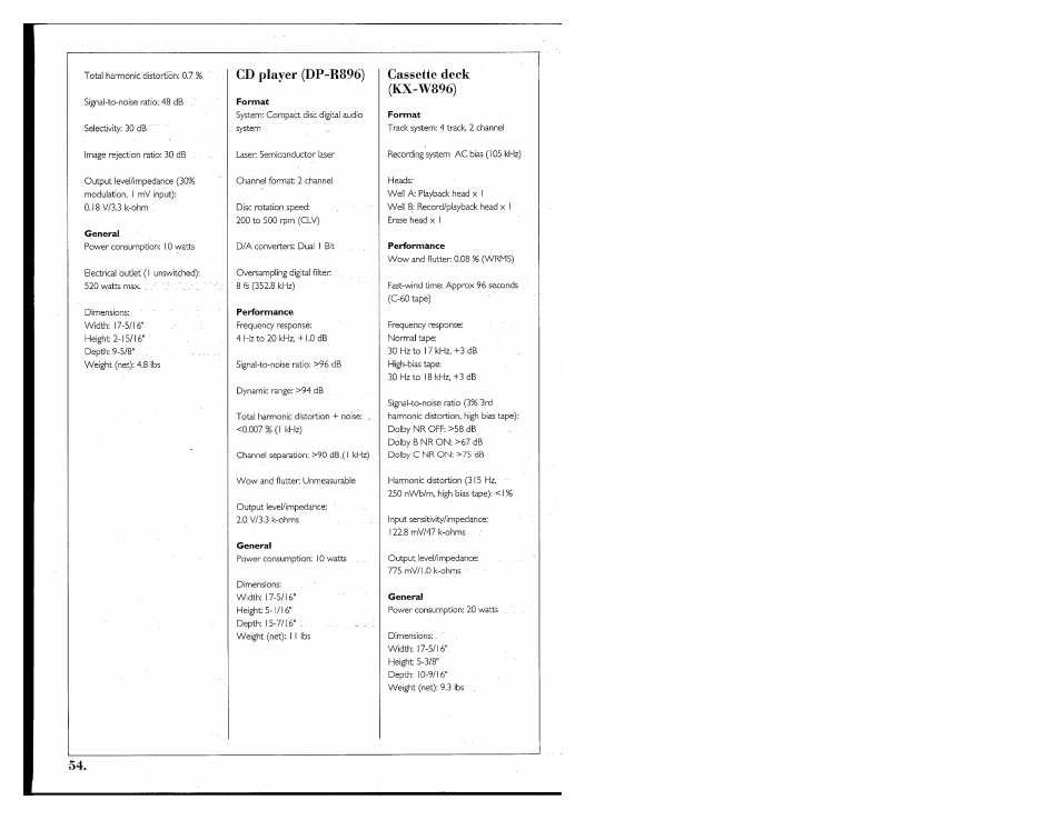 Kenwood 855 AV User Manual | Page 54 / 56