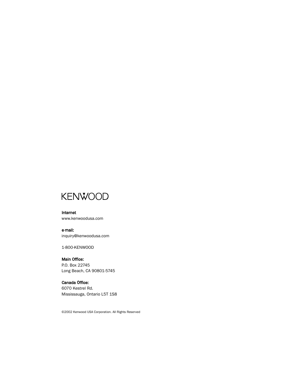 Kenwood Sovereign LCD Remote Control User Manual | Page 16 / 16