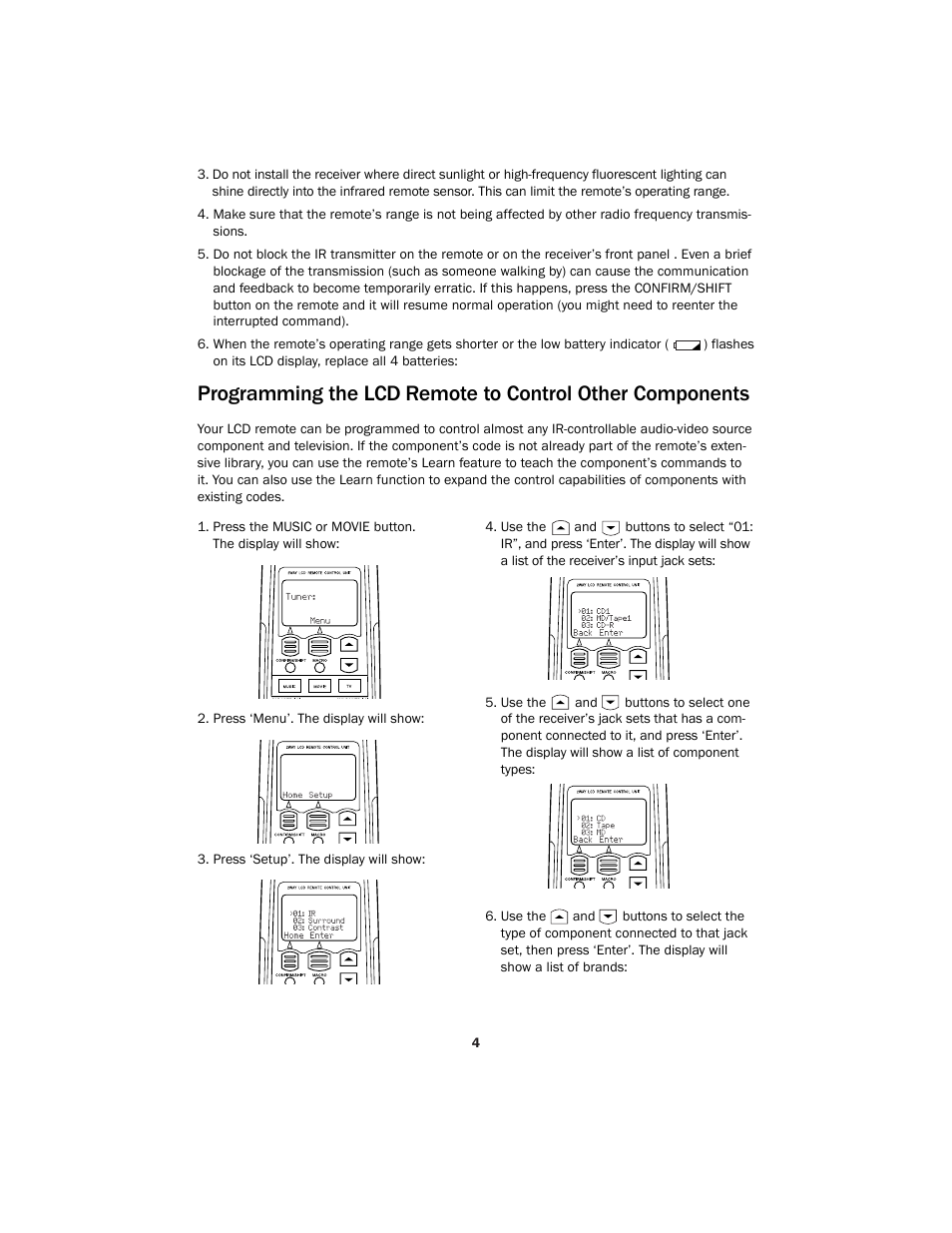 Kenwood Sovereign LCD Remote Control User Manual | Page 4 / 16