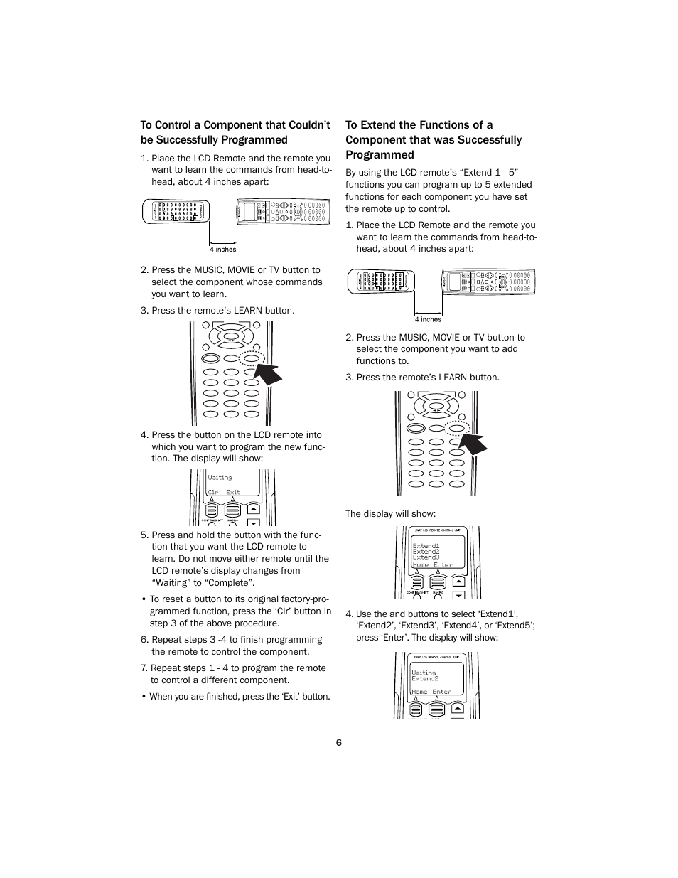 Kenwood Sovereign LCD Remote Control User Manual | Page 6 / 16