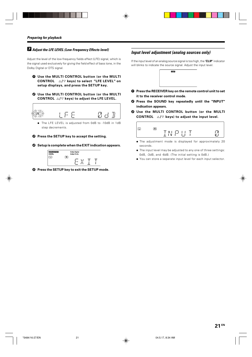 Lf ) d e b, E x i t | Kenwood VRS-6100 User Manual | Page 21 / 40