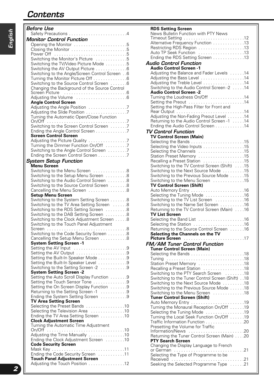 Kenwood KVC-1000 User Manual | Page 2 / 36