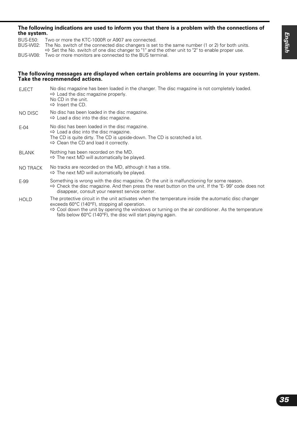 English | Kenwood KVC-1000 User Manual | Page 35 / 36