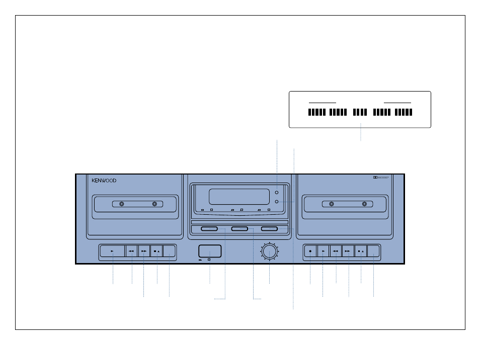 Using the cassette deck, The front panel controls and display 30 | Kenwood SPECTRUM 350 User Manual | Page 38 / 44