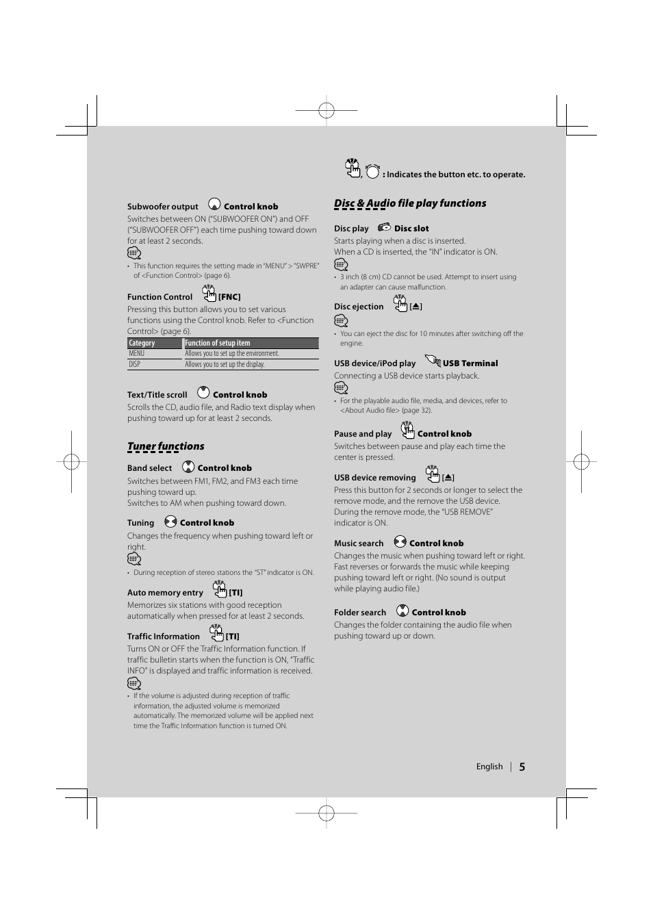 Kenwood KDC-BT8041U User Manual | Page 5 / 48