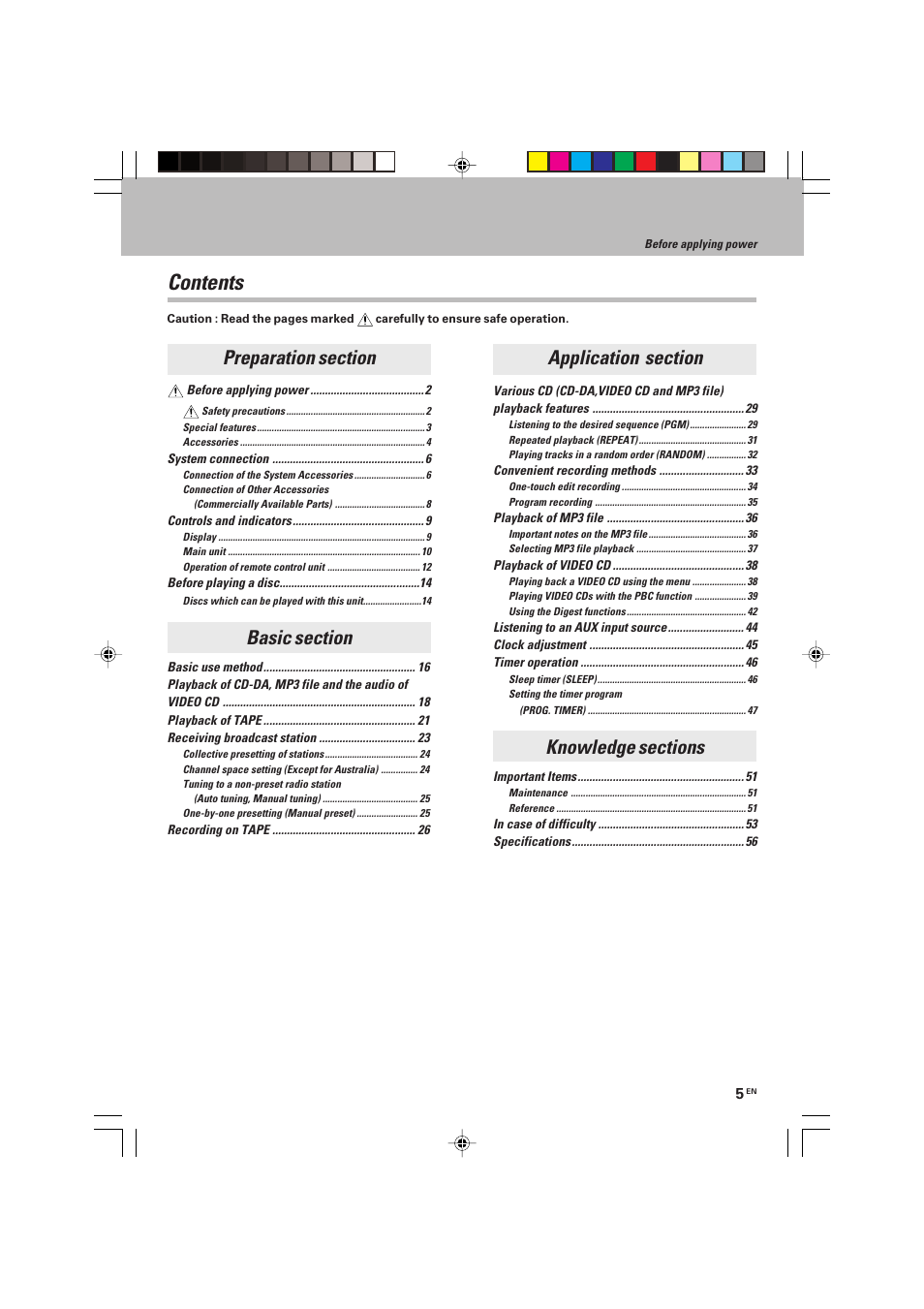 Kenwood HM-V655MP User Manual | Page 5 / 56