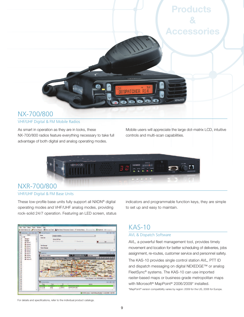 Products & accessories, Kas-10 | Kenwood NEXEDGE NXR-700 User Manual | Page 9 / 12