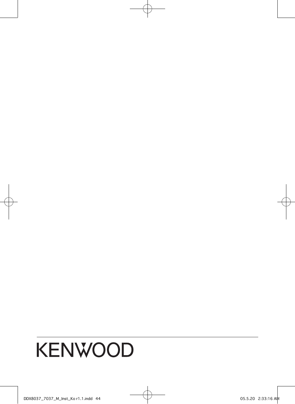 Kenwood DDX8047 User Manual | Page 44 / 44