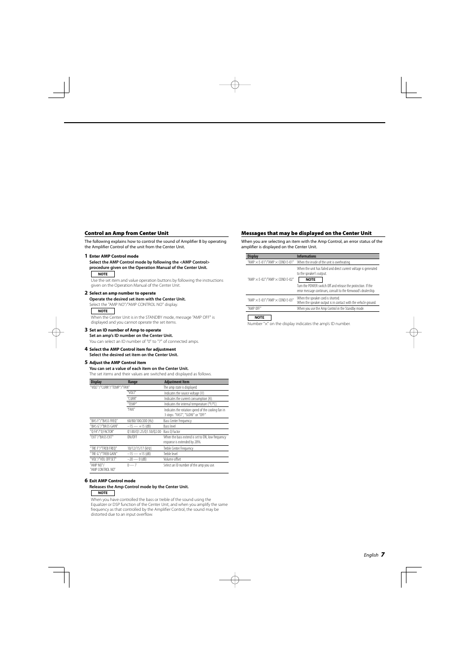 Kenwood KAC-X542 User Manual | Page 7 / 28