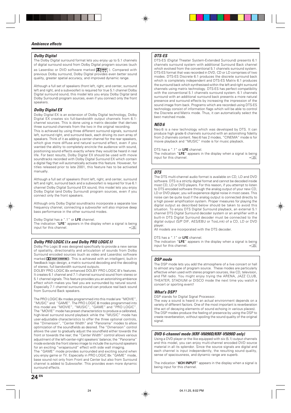 Kenwood KRF-V6090D User Manual | Page 24 / 32