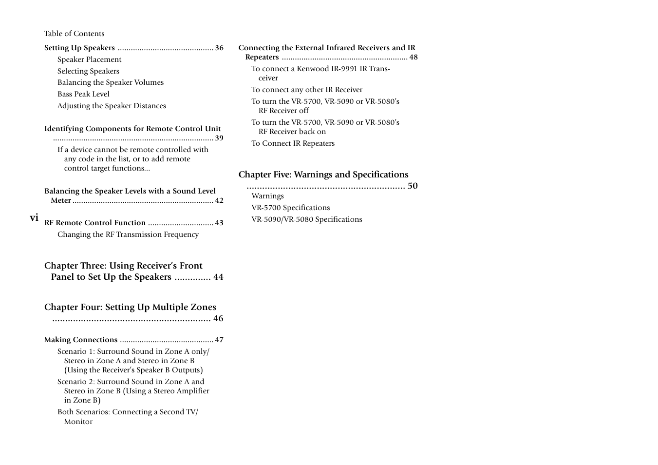 Kenwood VR-5080 User Manual | Page 6 / 60