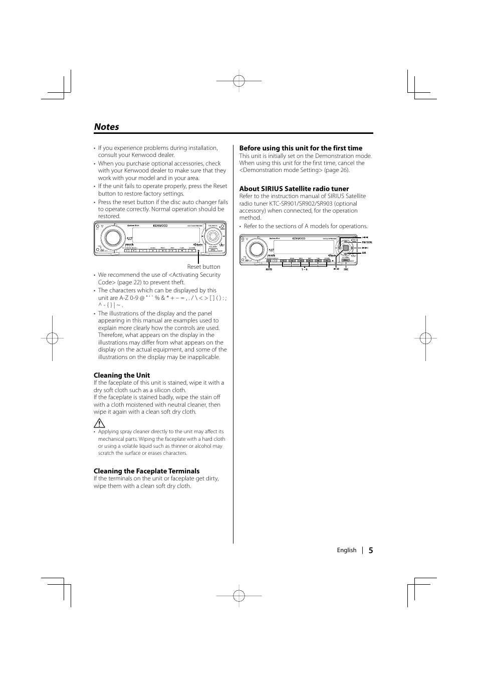 Kenwood KDC-MP5032 User Manual | Page 5 / 40