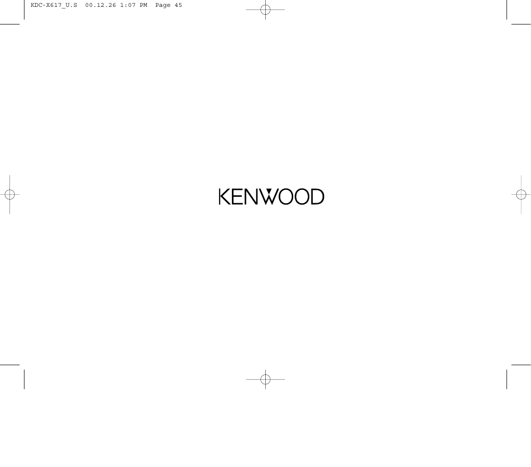 Kenwood KDC-516S User Manual | Page 45 / 45