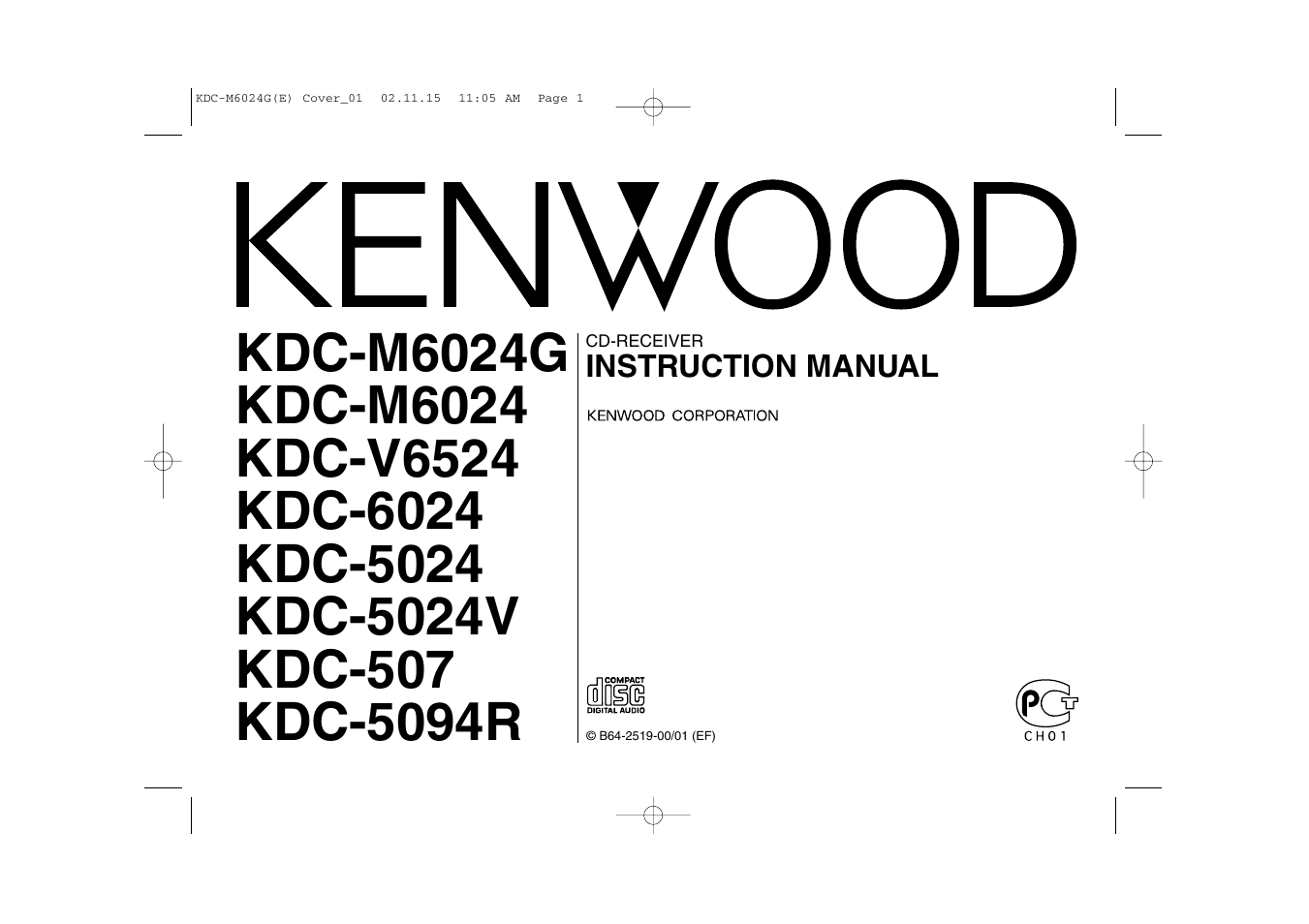 Kenwood KDC-507  EN User Manual | 40 pages