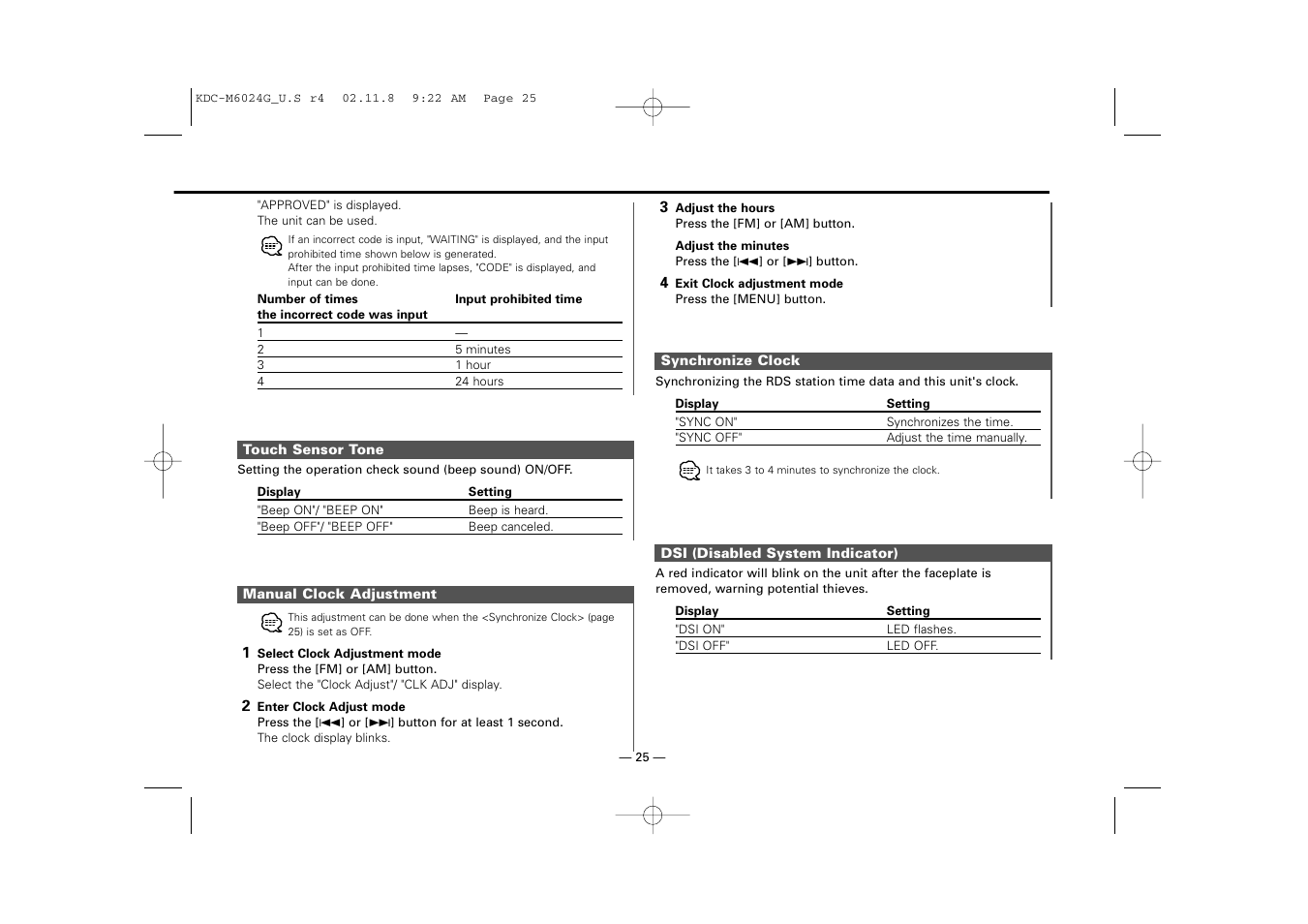 Kenwood KDC-507  EN User Manual | Page 25 / 40