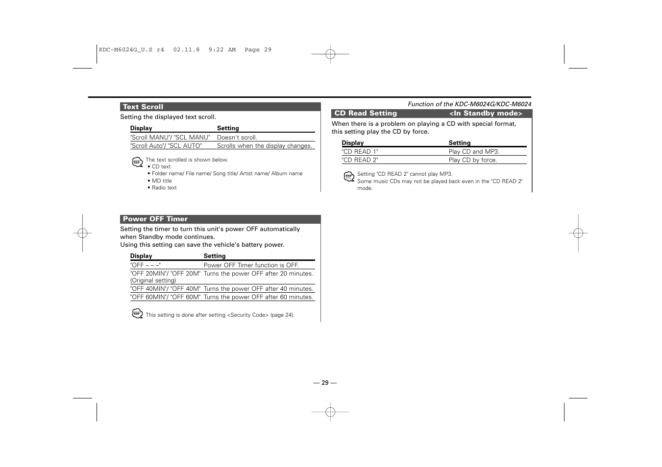 Kenwood KDC-507  EN User Manual | Page 29 / 40