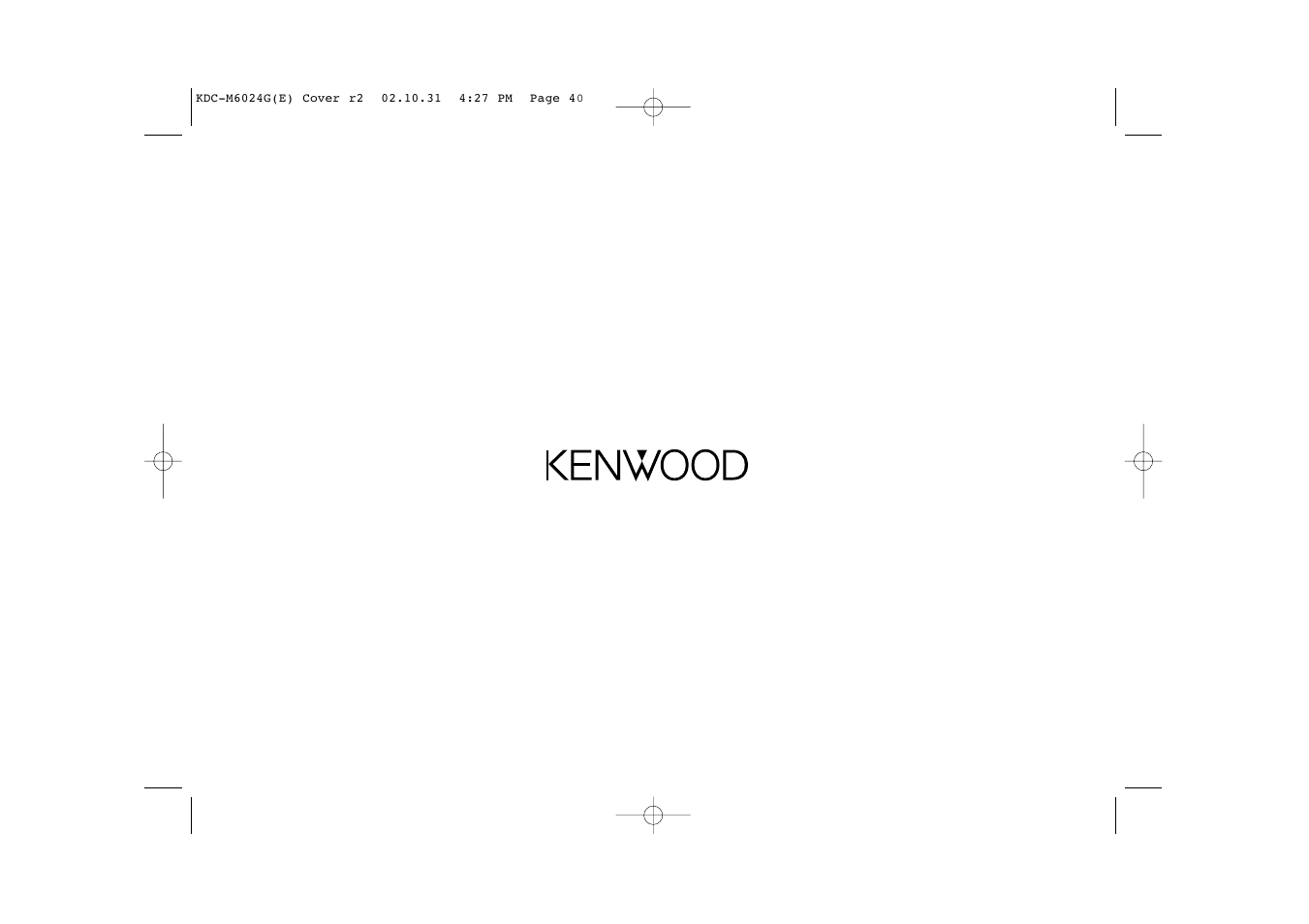 Kenwood KDC-507  EN User Manual | Page 40 / 40