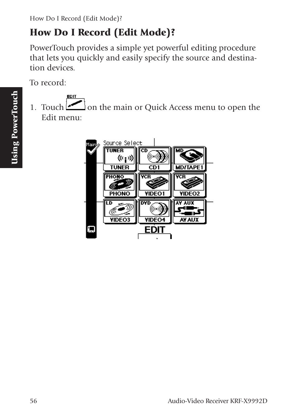 How do i record (edit mode) | Kenwood KRF-X9992D User Manual | Page 115 / 145