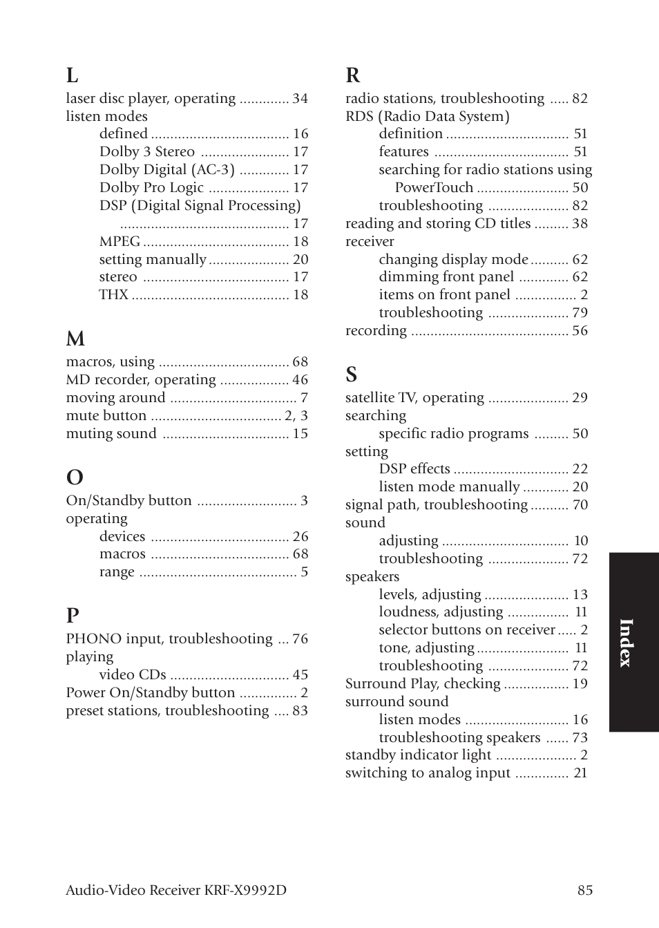 Kenwood KRF-X9992D User Manual | Page 144 / 145