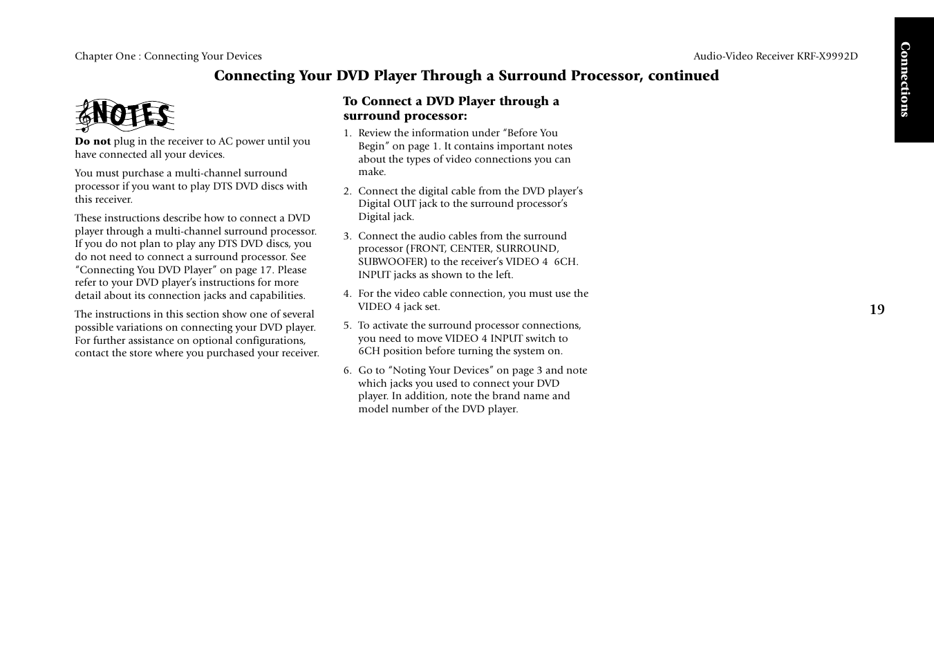 Connections | Kenwood KRF-X9992D User Manual | Page 25 / 145