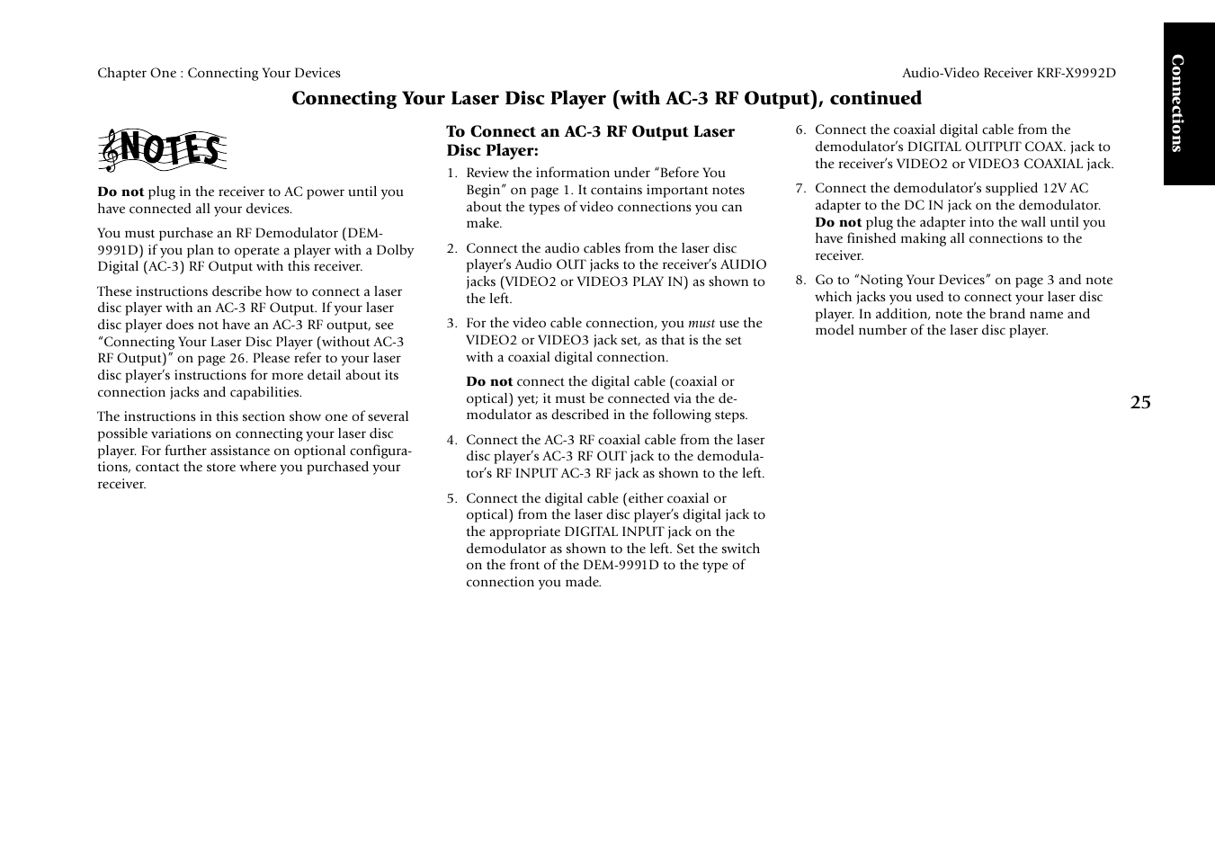 Connections | Kenwood KRF-X9992D User Manual | Page 31 / 145