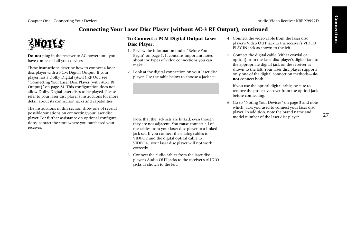 Connections | Kenwood KRF-X9992D User Manual | Page 33 / 145