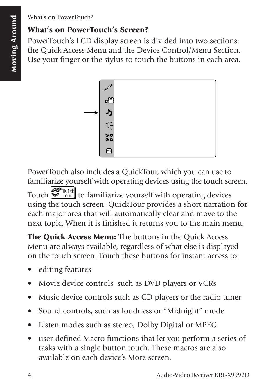 Mo ving around | Kenwood KRF-X9992D User Manual | Page 63 / 145