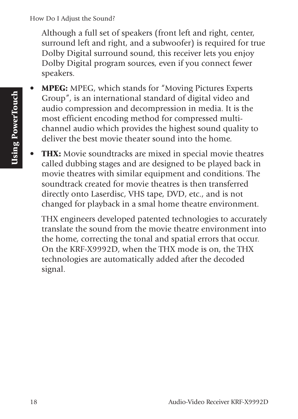 Kenwood KRF-X9992D User Manual | Page 77 / 145