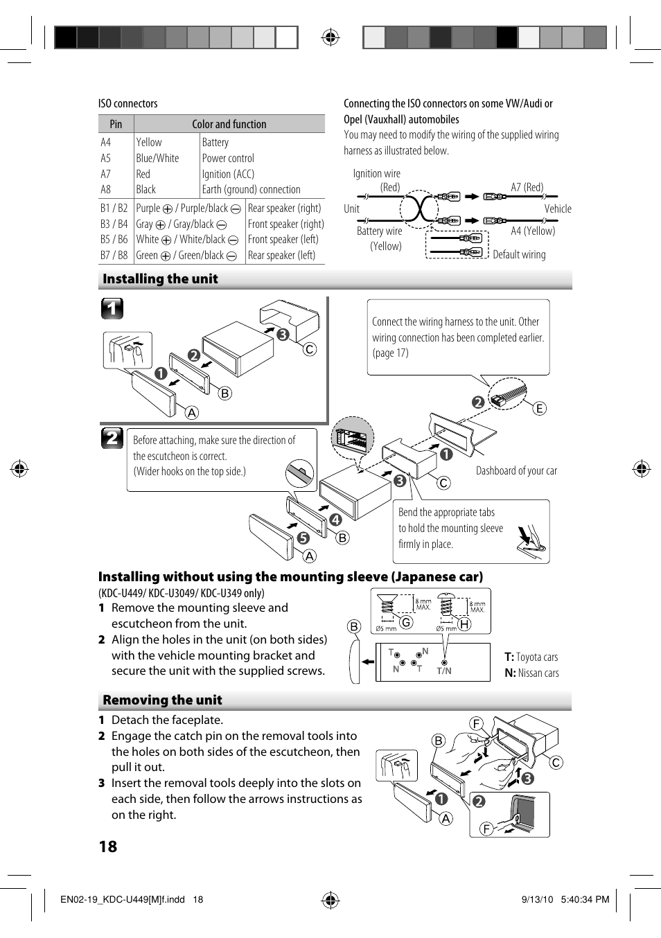 Kenwood KDC-4051UM User Manual | Page 18 / 19