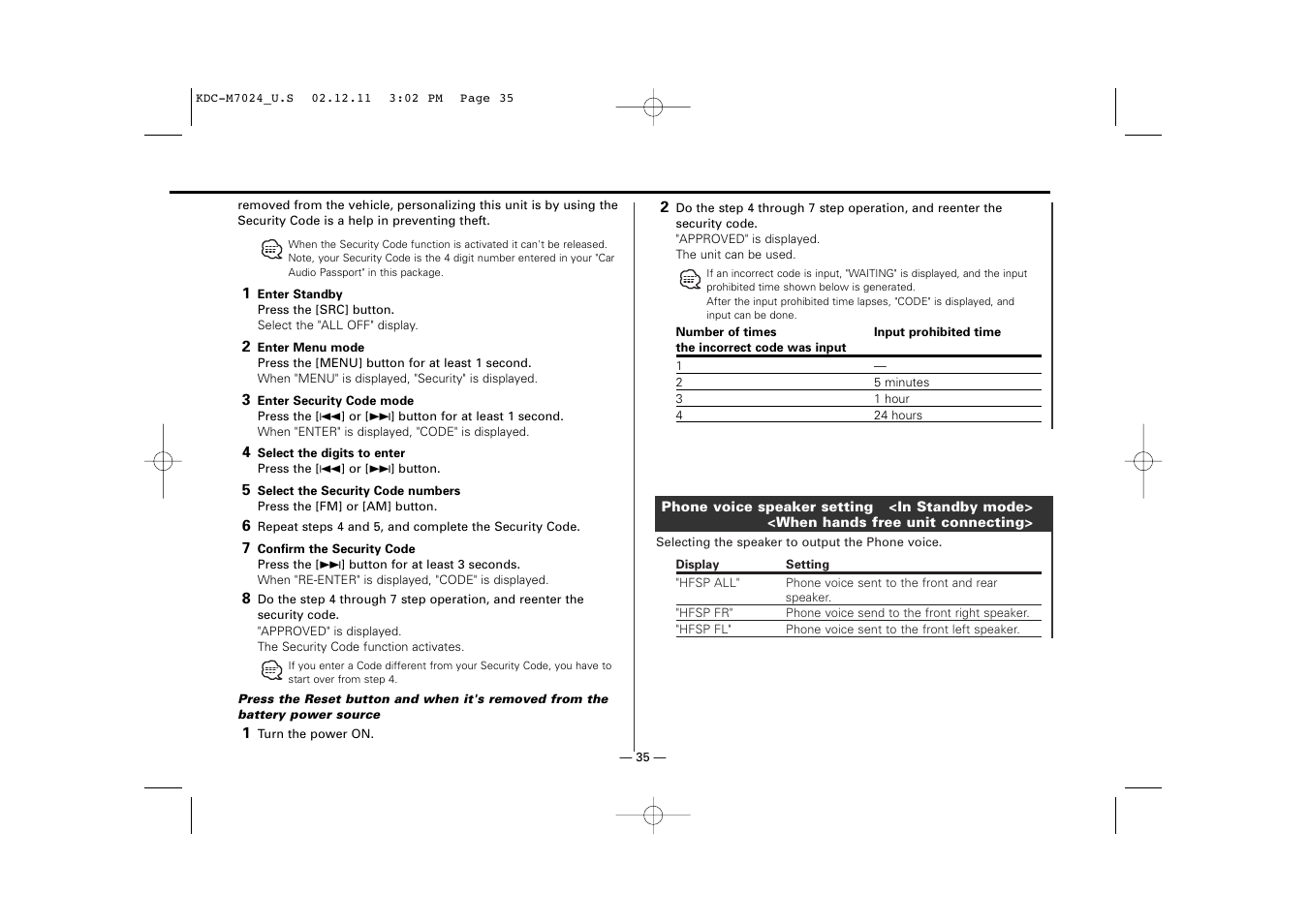 Kenwood KDC-M7024 User Manual | Page 35 / 52