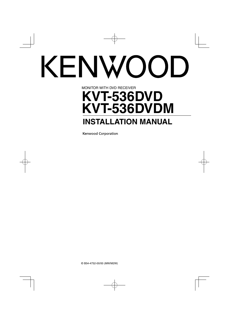 Kenwood KVT-536DVDM User Manual | 12 pages