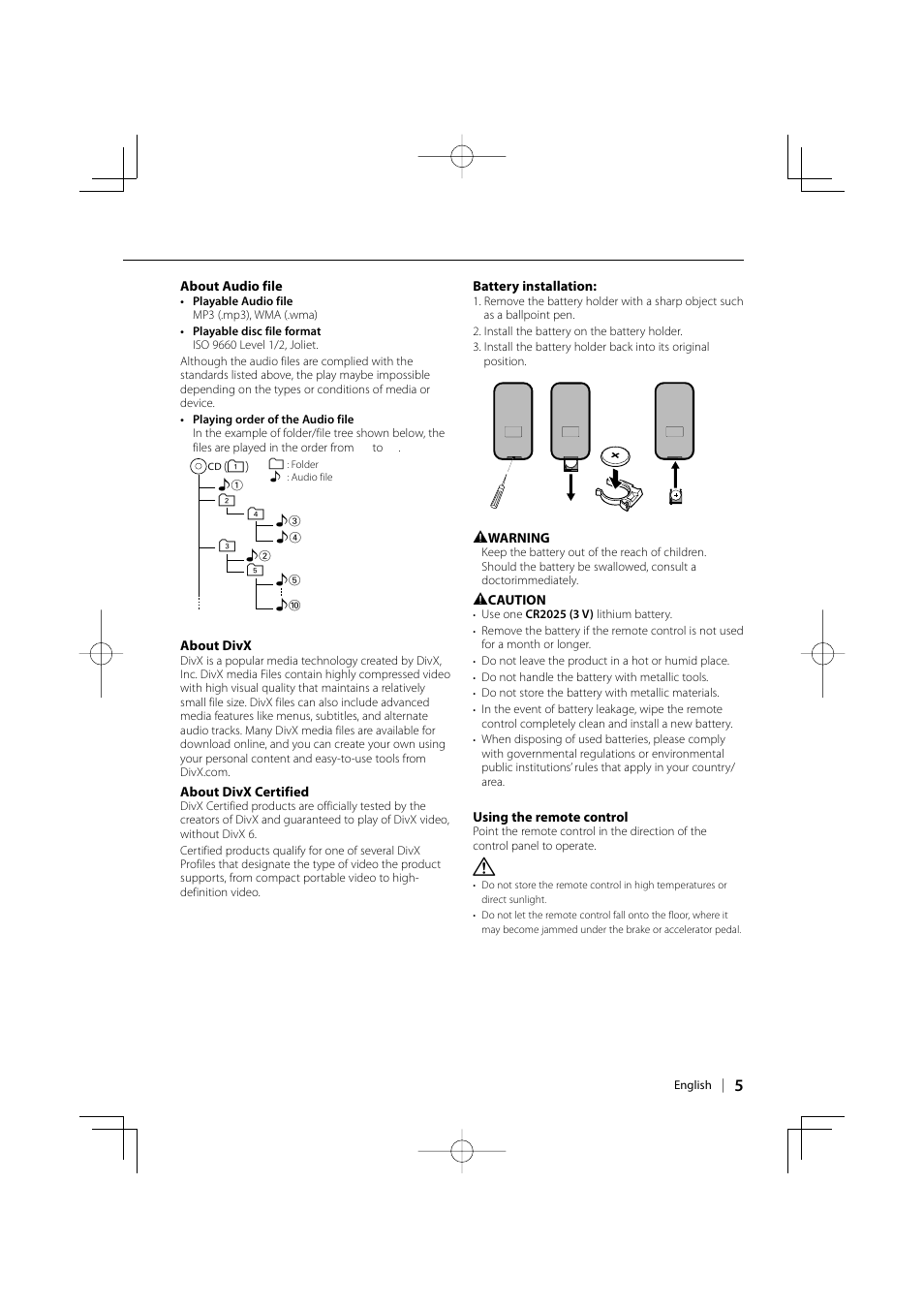 Kenwood KDV-3241Y User Manual | Page 5 / 40