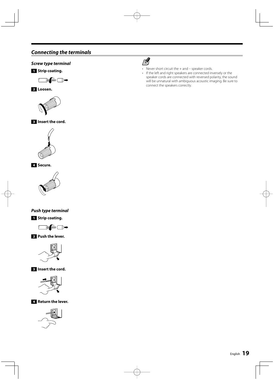 Connecting the terminals | Kenwood KRF-V6300D User Manual | Page 19 / 48