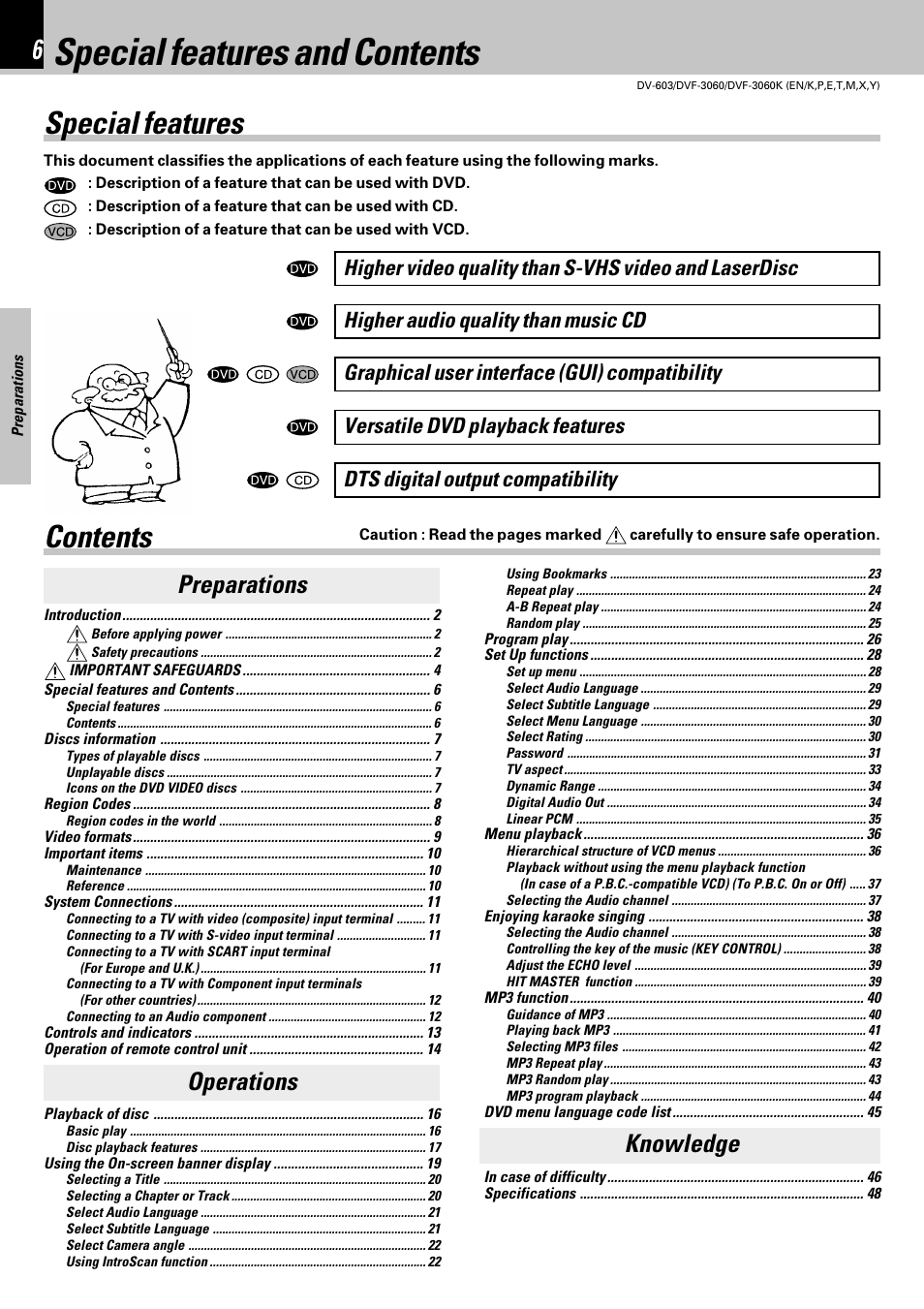 Kenwood DVF-3060 User Manual | Page 6 / 48