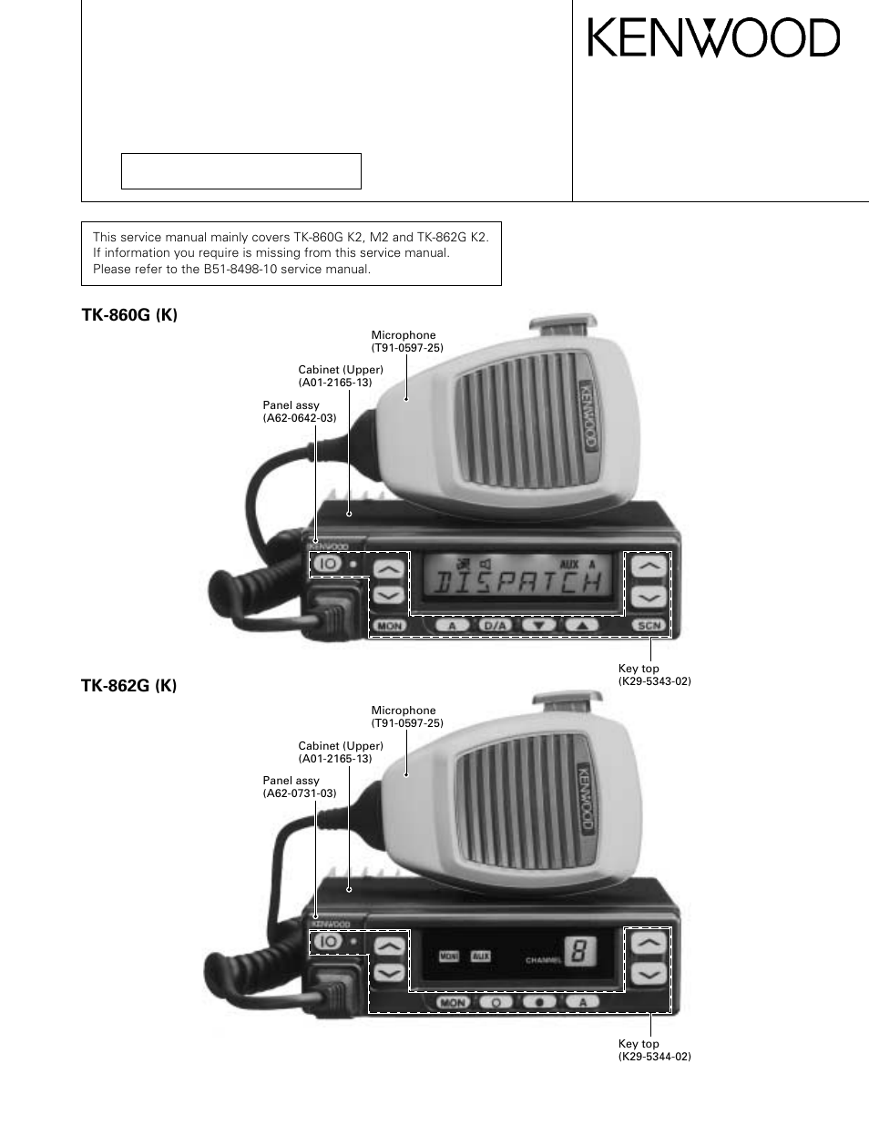 Kenwood TK-862G User Manual | 36 pages