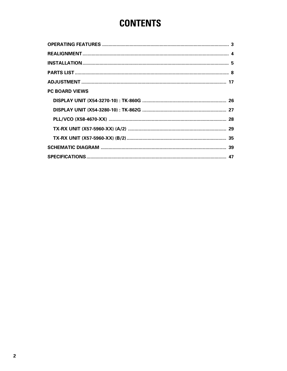 Kenwood TK-862G User Manual | Page 2 / 36