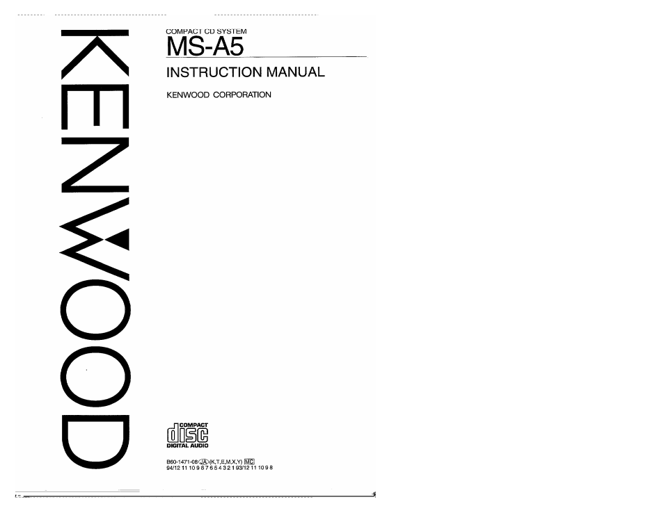 Kenwood MS-A5 User Manual | 32 pages